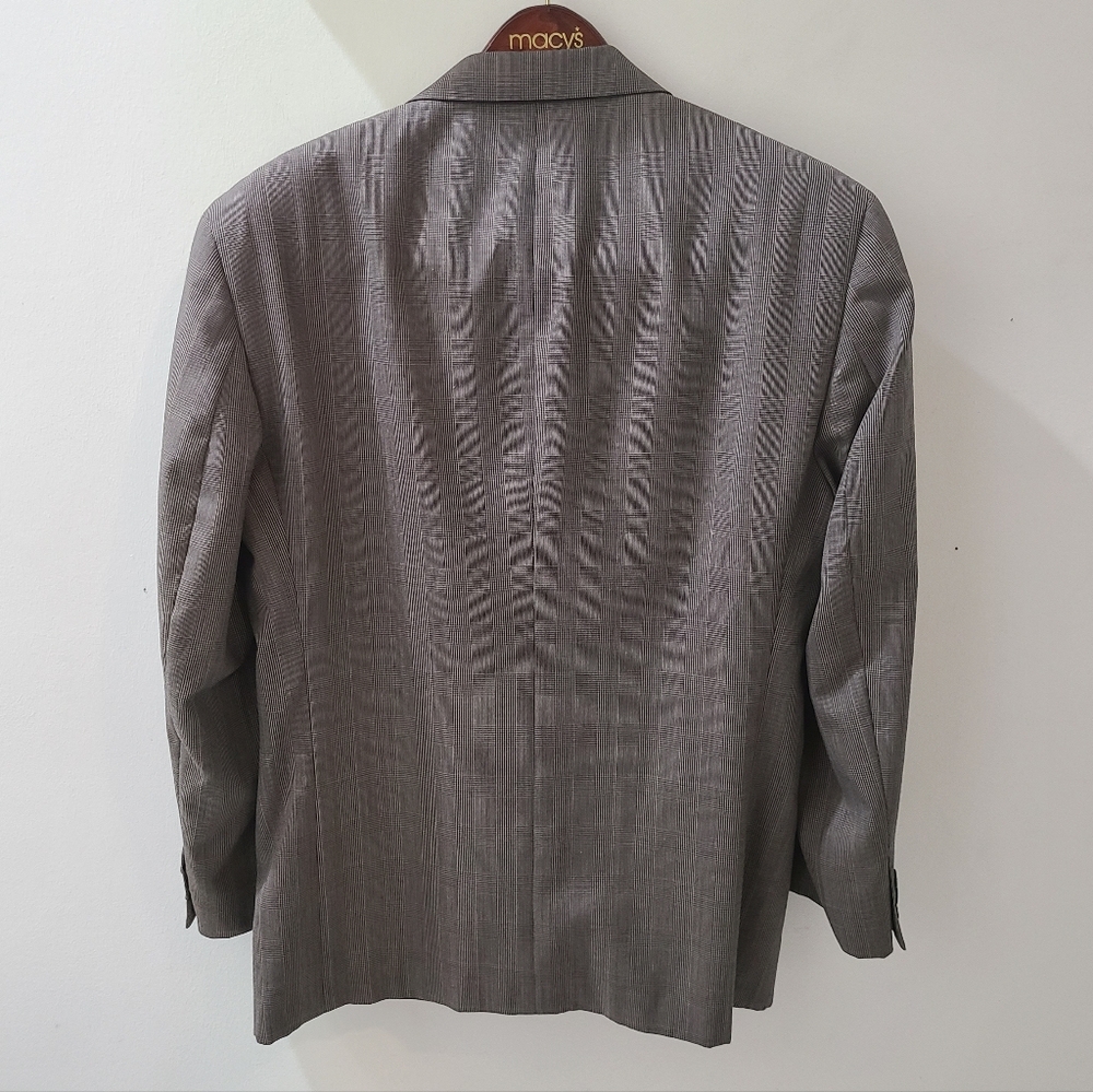 Christian Dior Monsieu Vintage Sportcoat Blazer Gray Glen Plaid Sz 40 Classic - Picture 3 of 16